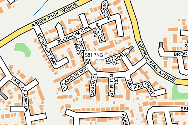 S81 7NG map - OS OpenMap – Local (Ordnance Survey)