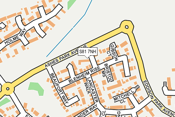 S81 7NH map - OS OpenMap – Local (Ordnance Survey)