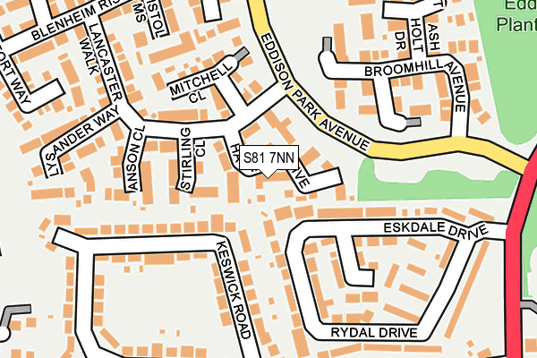 S81 7NN map - OS OpenMap – Local (Ordnance Survey)