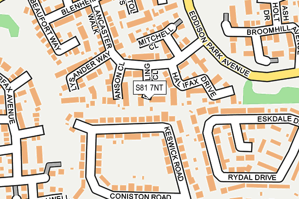 S81 7NT map - OS OpenMap – Local (Ordnance Survey)