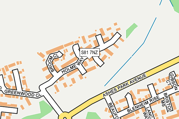 S81 7NZ map - OS OpenMap – Local (Ordnance Survey)