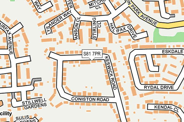 S81 7PR map - OS OpenMap – Local (Ordnance Survey)