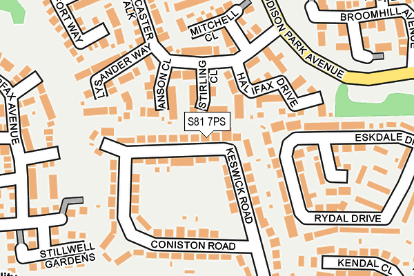 S81 7PS map - OS OpenMap – Local (Ordnance Survey)