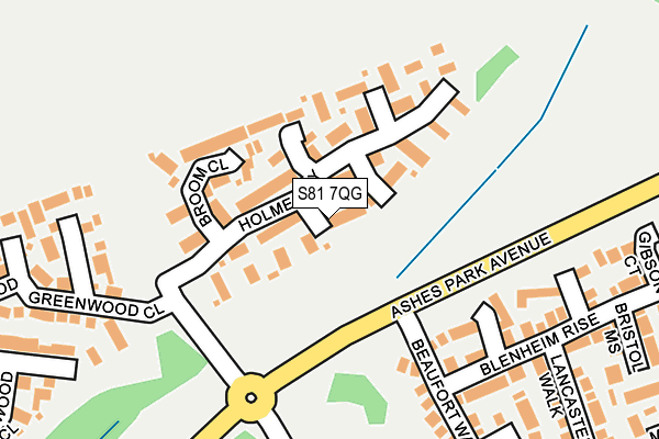 S81 7QG map - OS OpenMap – Local (Ordnance Survey)