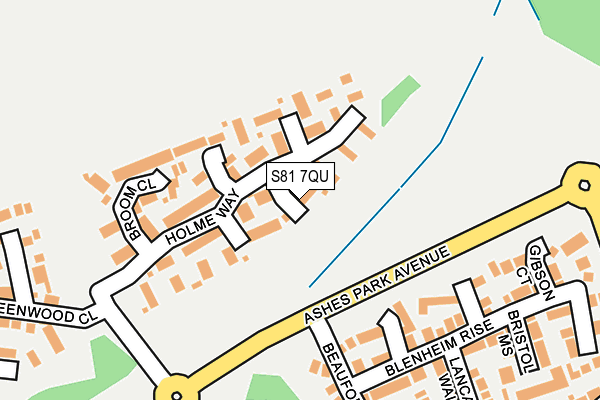 S81 7QU map - OS OpenMap – Local (Ordnance Survey)