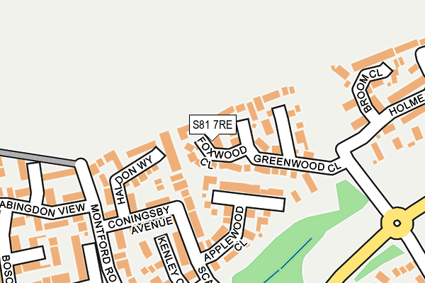 S81 7RE map - OS OpenMap – Local (Ordnance Survey)