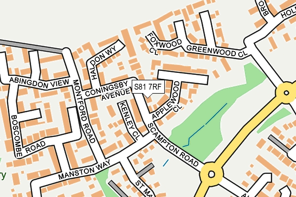 S81 7RF map - OS OpenMap – Local (Ordnance Survey)