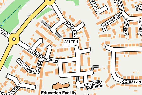 S81 7RH map - OS OpenMap – Local (Ordnance Survey)