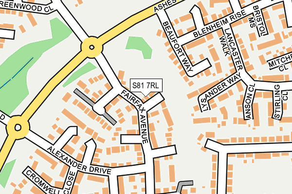 S81 7RL map - OS OpenMap – Local (Ordnance Survey)