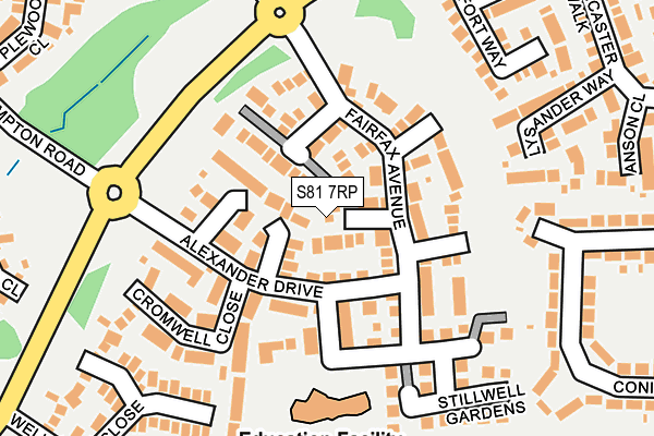 S81 7RP map - OS OpenMap – Local (Ordnance Survey)