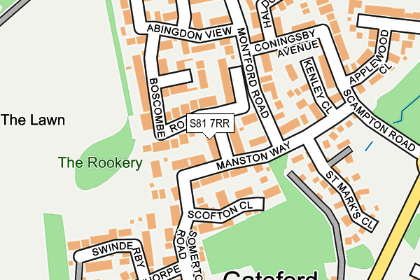 S81 7RR map - OS OpenMap – Local (Ordnance Survey)