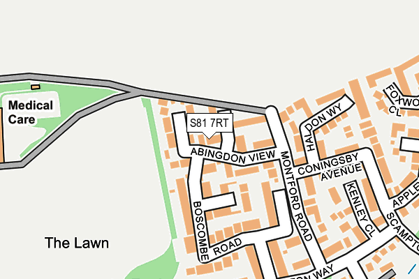 S81 7RT map - OS OpenMap – Local (Ordnance Survey)