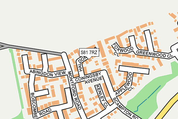 S81 7RZ map - OS OpenMap – Local (Ordnance Survey)