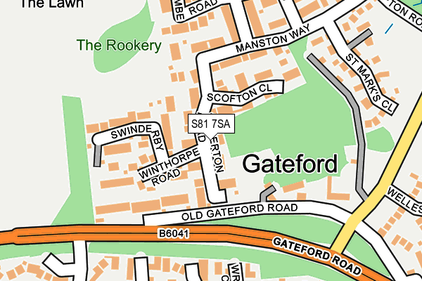 S81 7SA map - OS OpenMap – Local (Ordnance Survey)