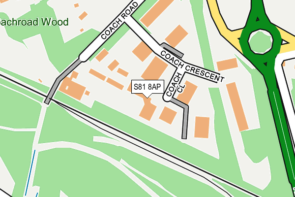 S81 8AP map - OS OpenMap – Local (Ordnance Survey)