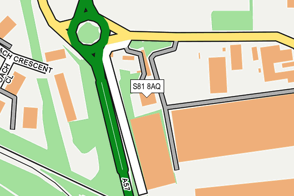 S81 8AQ map - OS OpenMap – Local (Ordnance Survey)