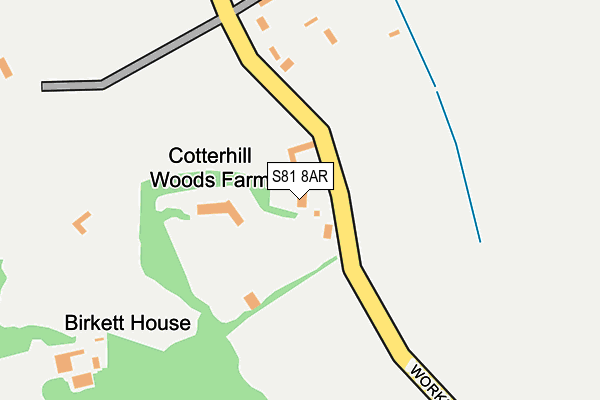 S81 8AR map - OS OpenMap – Local (Ordnance Survey)
