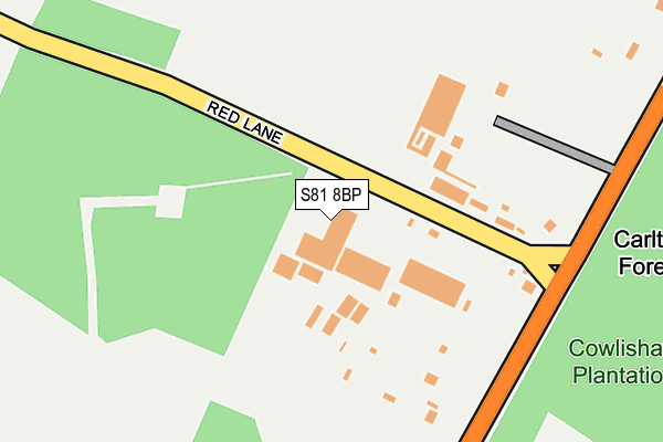 S81 8BP map - OS OpenMap – Local (Ordnance Survey)