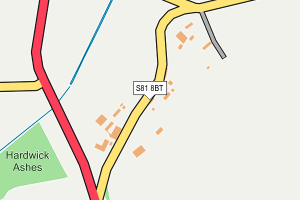 S81 8BT map - OS OpenMap – Local (Ordnance Survey)