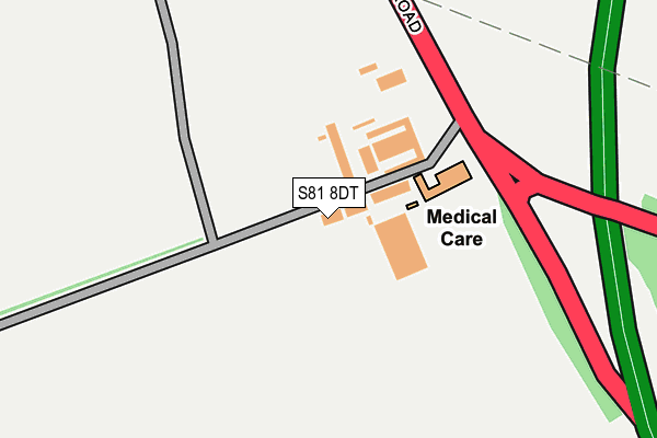 S81 8DT map - OS OpenMap – Local (Ordnance Survey)