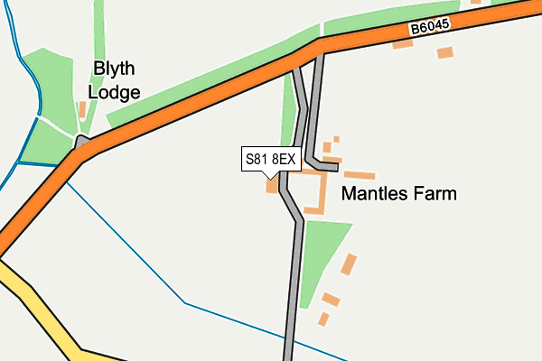 S81 8EX map - OS OpenMap – Local (Ordnance Survey)