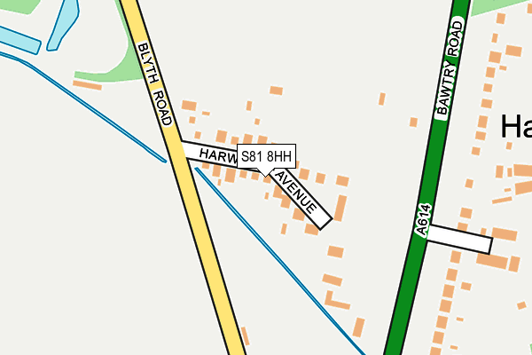 S81 8HH map - OS OpenMap – Local (Ordnance Survey)