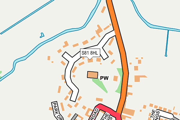 S81 8HL map - OS OpenMap – Local (Ordnance Survey)