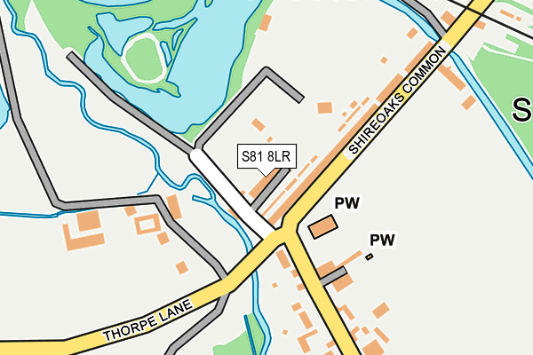 S81 8LR map - OS OpenMap – Local (Ordnance Survey)