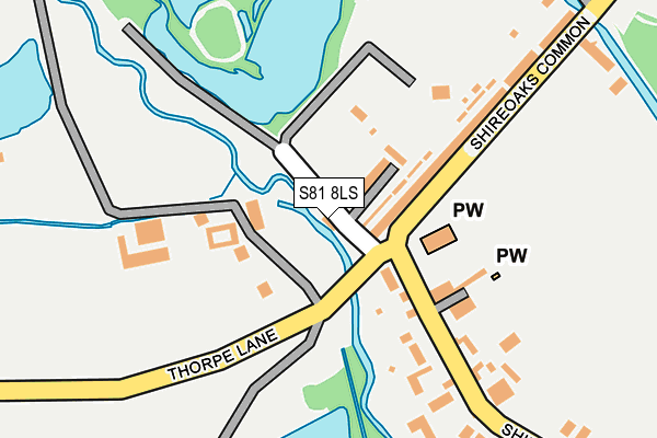 S81 8LS map - OS OpenMap – Local (Ordnance Survey)