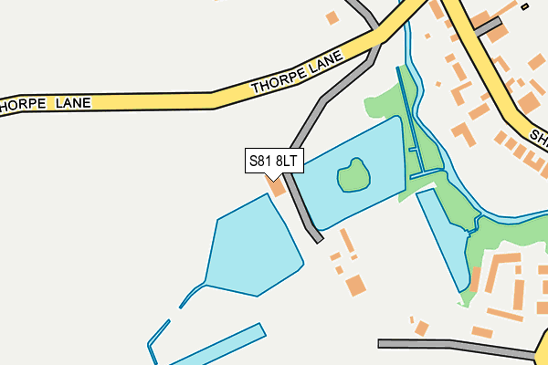 S81 8LT map - OS OpenMap – Local (Ordnance Survey)