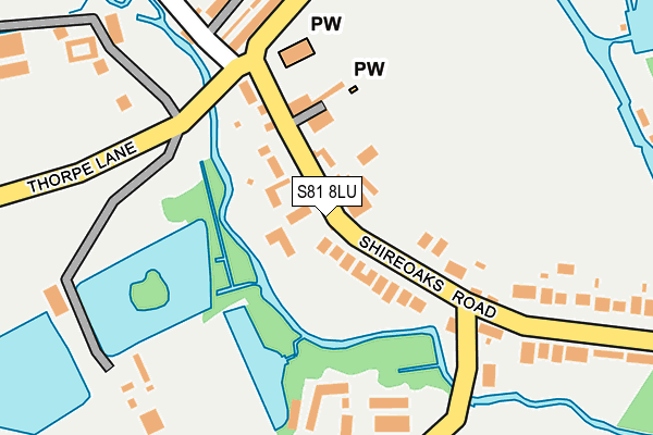 S81 8LU map - OS OpenMap – Local (Ordnance Survey)