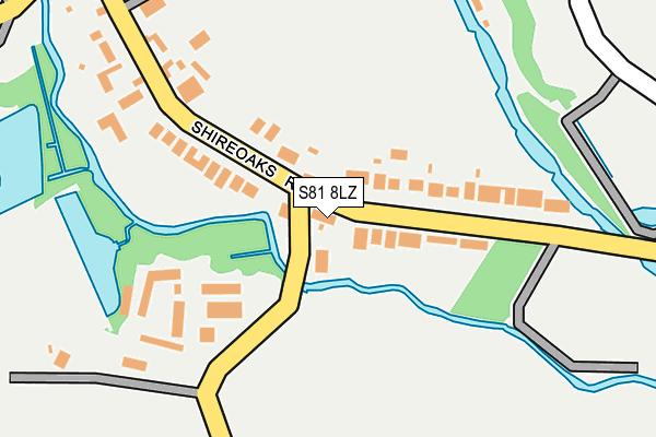 S81 8LZ map - OS OpenMap – Local (Ordnance Survey)