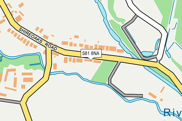 S81 8NA map - OS OpenMap – Local (Ordnance Survey)