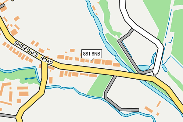 S81 8NB map - OS OpenMap – Local (Ordnance Survey)