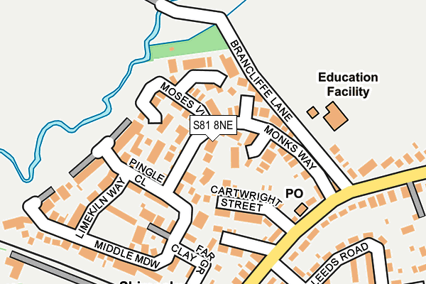 S81 8NE map - OS OpenMap – Local (Ordnance Survey)