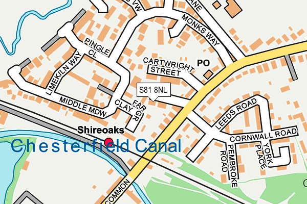 S81 8NL map - OS OpenMap – Local (Ordnance Survey)