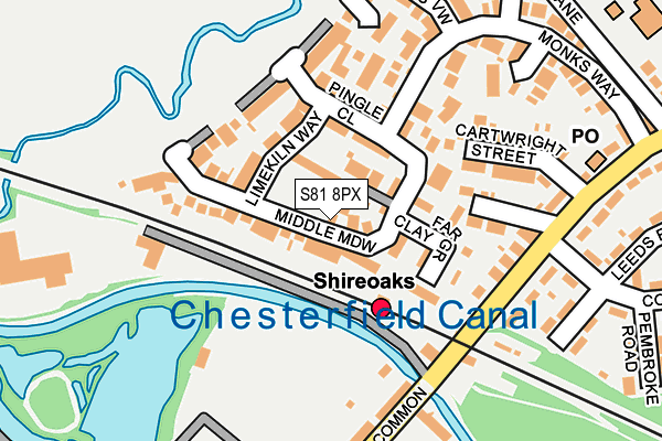 S81 8PX map - OS OpenMap – Local (Ordnance Survey)