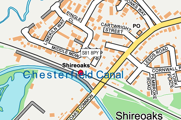 S81 8PY map - OS OpenMap – Local (Ordnance Survey)