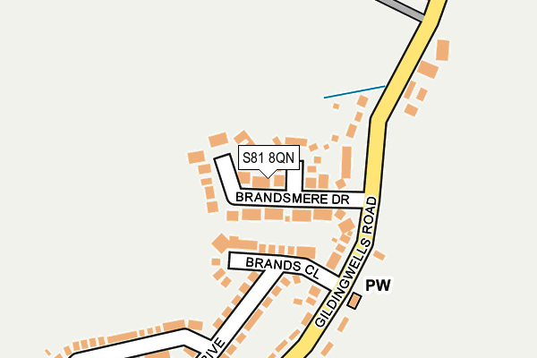 S81 8QN map - OS OpenMap – Local (Ordnance Survey)