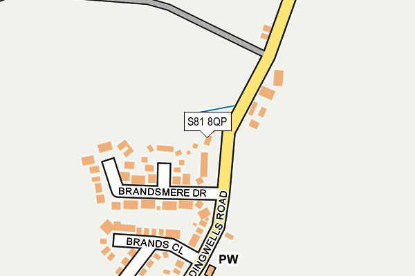 S81 8QP map - OS OpenMap – Local (Ordnance Survey)
