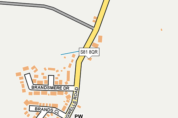 S81 8QR map - OS OpenMap – Local (Ordnance Survey)