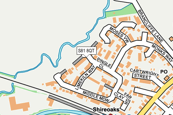 S81 8QT map - OS OpenMap – Local (Ordnance Survey)