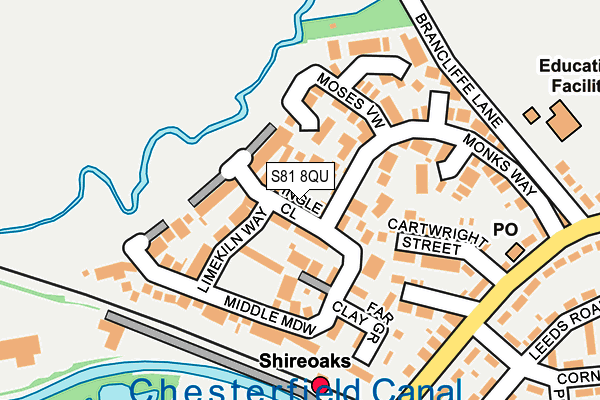 S81 8QU map - OS OpenMap – Local (Ordnance Survey)