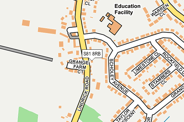 S81 8RB map - OS OpenMap – Local (Ordnance Survey)