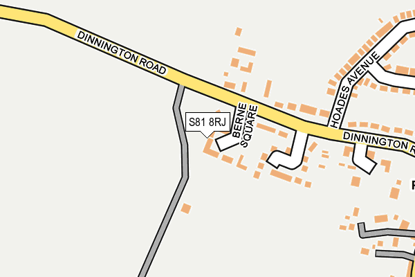 S81 8RJ map - OS OpenMap – Local (Ordnance Survey)