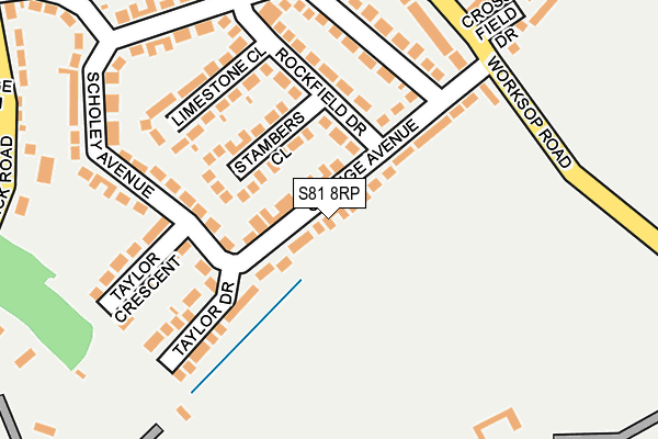 S81 8RP map - OS OpenMap – Local (Ordnance Survey)