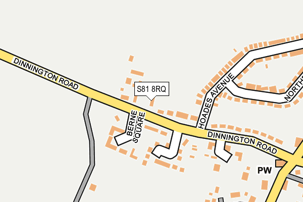 S81 8RQ map - OS OpenMap – Local (Ordnance Survey)