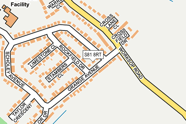 S81 8RT map - OS OpenMap – Local (Ordnance Survey)