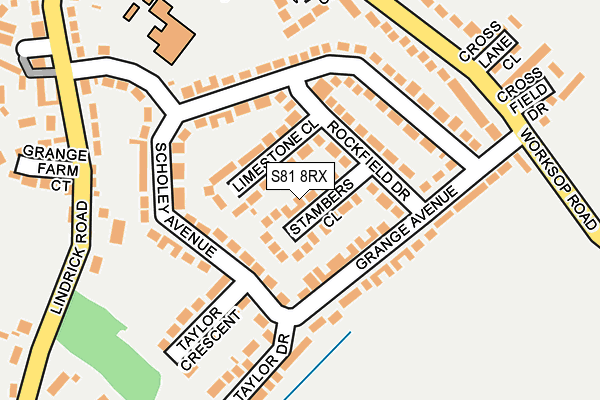 S81 8RX map - OS OpenMap – Local (Ordnance Survey)