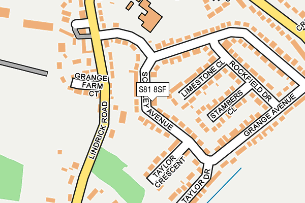S81 8SF map - OS OpenMap – Local (Ordnance Survey)